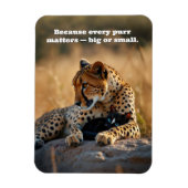 Cheetah Guardian, Kätzchen Herz Magnet (Vertikal)
