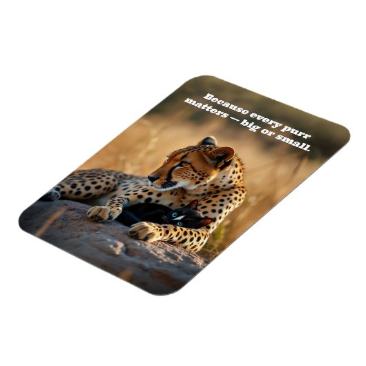 Cheetah Guardian, Kätzchen Herz Magnet (Linke Seite)