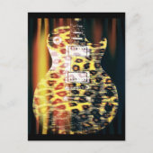 Cheetah Guitar Postcard Postkarte (Vorderseite)