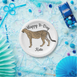 Cheetah Happy Birthday Pappteller
