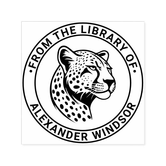 Cheetah Head #1 Bibliotheksname Permastempel (Design)