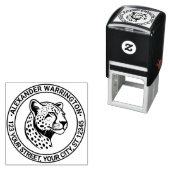 Cheetah Head #1 Name Rücksendeadresse Permastempel (Beispiel)