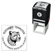 Cheetah Head #1P Name Rücksendeadresse Permastempel (Beispiel)