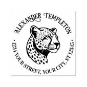 Cheetah Head #1P Name Rücksendeadresse Permastempel (Design)