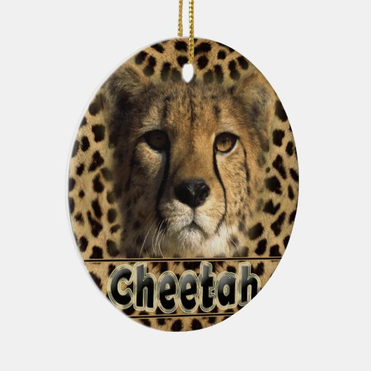 CHEETAH HEAD KERAMIK ORNAMENT (Rechts)