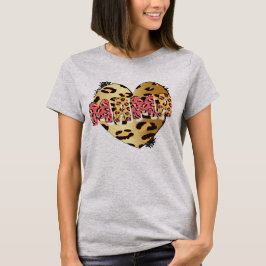 Cheetah Heart Mama T - Shirt