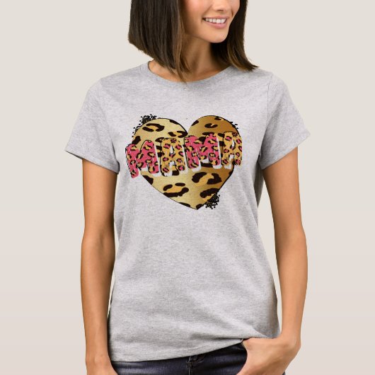 Cheetah Heart Mama T - Shirt (Vorderseite)