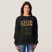 Cheetah Hello Herbst Phantastische Grafik Sweatshirt (Vorne ganz)
