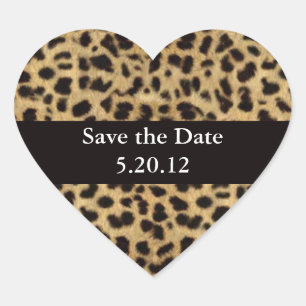 Cheetah Herz-Aufkleber