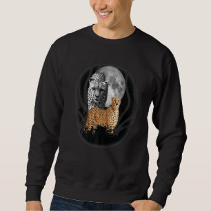 Cheetah Illustration Moon Cheetah 1 Sweatshirt