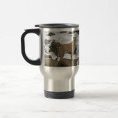 Cheetah in der Schnee-Reise-Tasse Reisebecher (Links)