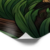 Cheetah in Lush Forest Poster (Ecke)