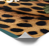 Cheetah In Suit Poster, Cheetah Portrait, Cheetah Poster (Ecke)