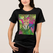 Cheetah in the Grass Tri-Blend Shirt (Vorderseite)