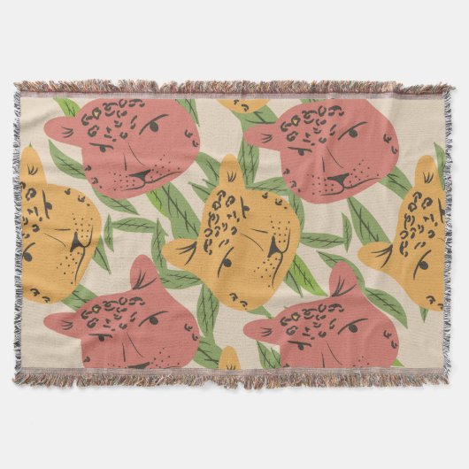 Cheetah Jungle Pflanze Grüne Korallen Grün Decke (Vorderseite)