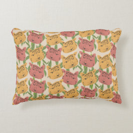 Cheetah Jungle Pflanze Grüne Korallen Grün Dekokissen