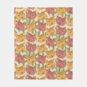 Cheetah Jungle Pflanze Grüne Korallen Grün Fleecedecke (Vorderseite)