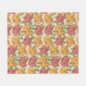 Cheetah Jungle Pflanze Grüne Korallen Grün Fleecedecke (Vorderseite (Horizontal))