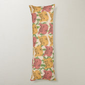 Cheetah Jungle Pflanze Grüne Korallen Grün Seitenschläferkissen (Rückseite (Vertikal))