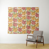 Cheetah Jungle Pflanze Grüne Korallen Grün Wandteppich (Beispiel (Horizontal))