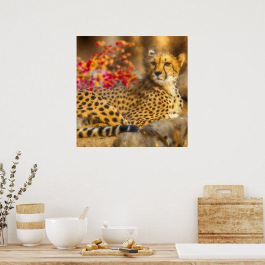 CHEETAH JUST CHILLIN POSTER (Küche)