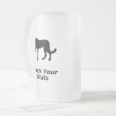 Cheetah Karo Ihre Vitale Mattglas Bierglas (Vorderseite Links)