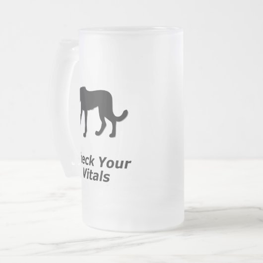 Cheetah Karo Ihre Vitale Mattglas Bierglas (Vorderseite Links)
