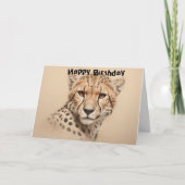 Cheetah Kopf zeichnend Geburtstag Karte (Vorderseite)