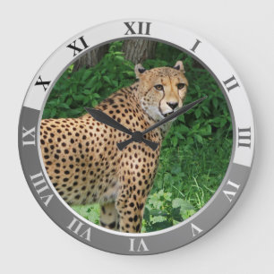 Cheetah Large Clock Große Wanduhr