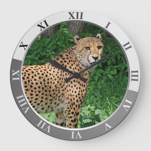 Cheetah Large Clock Große Wanduhr (Vorderseite)