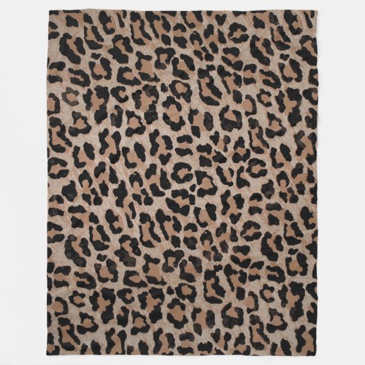 Cheetah Leopard Druckdecke Fleecedecke (Vorderseite)