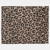 Cheetah Leopard Druckdecke Fleecedecke (Vorderseite (Horizontal))