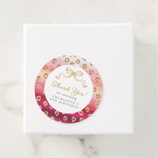 Cheetah Leopard Geburtstagsparty Danke Geschenkanhänger (Beispiel)