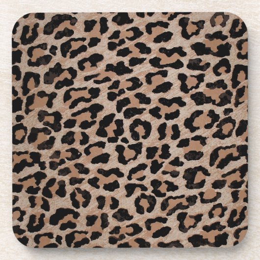 Cheetah Leopard Getränkeuntersetzer (Vorderseite)