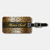 Cheetah-Leopard-Imitat-Tierdruck Gepäckanhänger (Vorderseite horizontal)