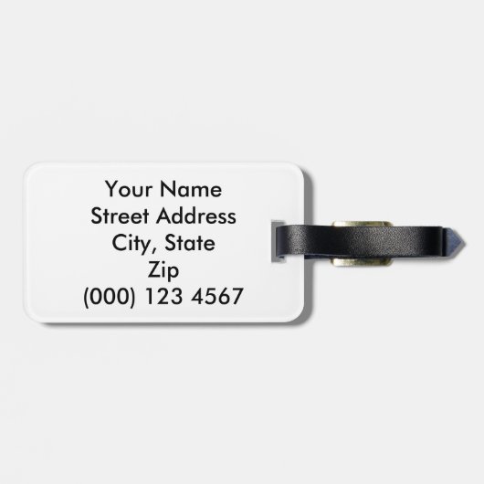 Cheetah-Leopard-Imitat-Tierdruck Gepäckanhänger (Rückseite horizontal)