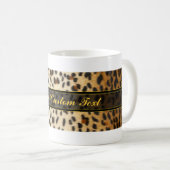 Cheetah-Leopard-Imitat-Tierdruck Kaffeetasse (VorderseiteRechts)