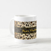 Cheetah-Leopard-Imitat-Tierdruck Kaffeetasse (Vorderseite Links)