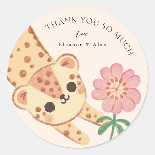 Cheetah Leopard Jaguar Panther Kinder Sticker (Vorderseite)