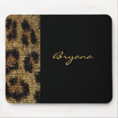 Cheetah Leopard Print Animal Sparkon Mouse Pad Mousepad (Vorne)