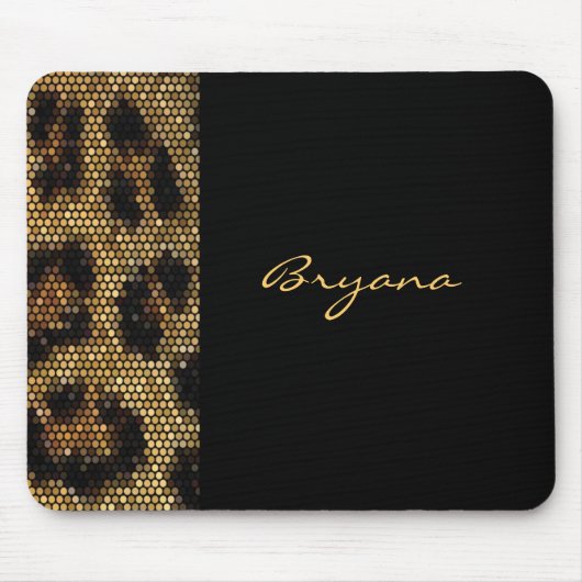 Cheetah Leopard Print Animal Sparkon Mouse Pad Mousepad (Vorne)