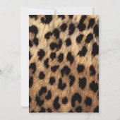 Cheetah Leopard Print Gold Bow Glam Einladung (Rückseite)