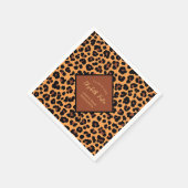 Cheetah Leopard Print Graduation Party Serviette (Ecke)