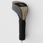 Cheetah Leopard Print Pattern Initial Monogram Golf Headcover (angewinkelt)