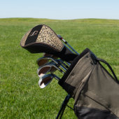 Cheetah Leopard Print Pattern Initial Monogram Golf Headcover (In SItu)