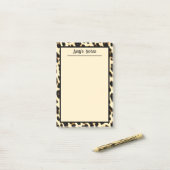 Cheetah Leopard Print Tan Light Brown Post-it Klebezettel (Auf Schreibtisch)