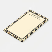 Cheetah Leopard Print Tan Light Brown Post-it Klebezettel (angewinkelt)