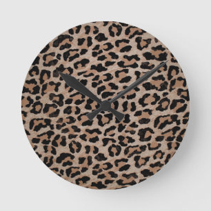 Cheetah Leopard Runde Wanduhr