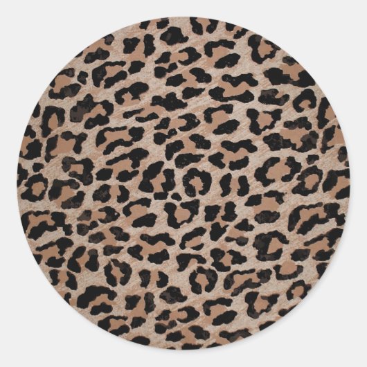 Cheetah Leopard Runder Aufkleber (Vorderseite)