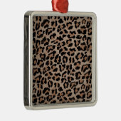 Cheetah Leopard Silbernes Ornament (Rechts)